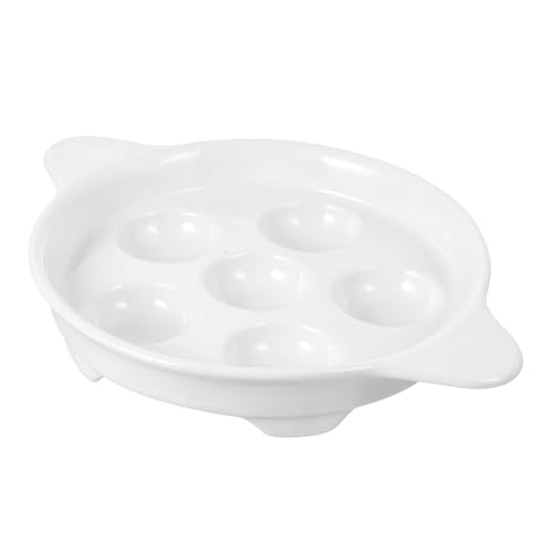 VALICLUD セラミックエスカルゴ皿 耐摩耗底面設計 均一加熱 こびりきにくい焼き物皿 家 屋外 レストラン用オードブル仕切りプレート