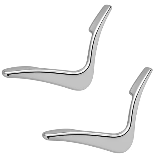 Image of Twin Hole Zinc Alloy Drawer Pulls, Handles for Drawers, Cabinets, Wardrobes, and Kitchen Doors - Decorative Furniture Hardware (2, Chrome, V Handle)