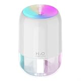 Diffusore di aromi USB con luce notturna colorata, 300 ml, per mini umidificatore per auto e camera da letto, vaporizzatore portatile da viaggio per ufficio, scrivania e piccolo (bianco)