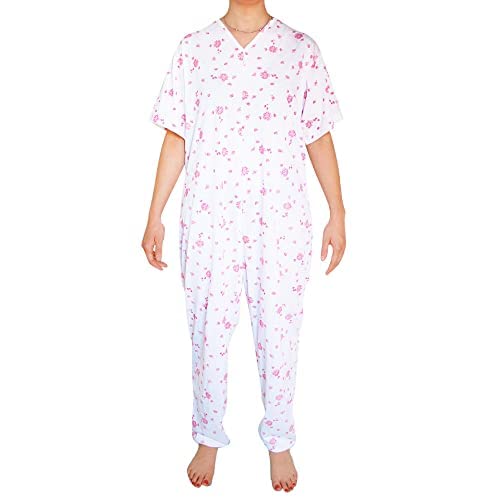 Pijama de Verano 100% Algodón con Mangas Cortas y Cremallera Trasera para Hombre o Mujer en 5 Tallas