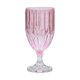 Zkydhbd Copas de vino para beber, copas de vino vintage en relieve, bonitas copas de agua con tallo de agua, vasos líquidos a prueba de arañazos para bodas, fiestas