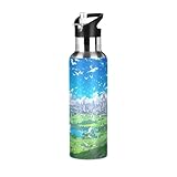 √ Matériau sûr : cette bouteille d'eau thermos est fabriquée en acier inoxydable de haute qualité, et l'extérieur du corps de la tasse est fabriqué en acier inoxydable de qualité alimentaire. Il peut être complètement retiré et lavé, ce qui est très pratique. Capacité : 600 ml / 1000 ml.