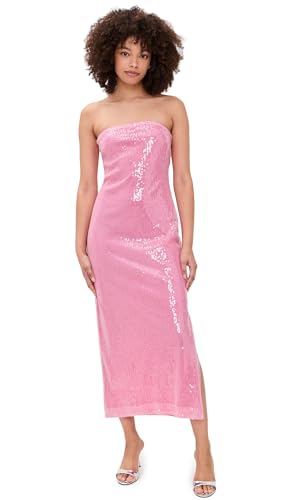 endless rose Womens Strapless Sequins Maxi Dress Pink S