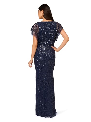 Adrianna Papell Women's Beaded Mermaid Long Dress2