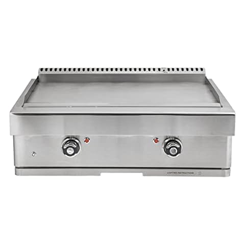 Barbeques Galore Turbo 32-inch 2-Burner Built-in Stainless Steel Teppanyaki BBQ Grill - Natural Gas - TEPANNG Cover