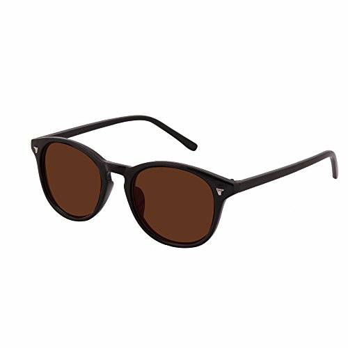Shortsighted Glasses -0.50 to -6.00 Stylish Tinted Brown Polarized Sunglasses for Men Women Black or Tortoise Frame (-1.25, Black)2