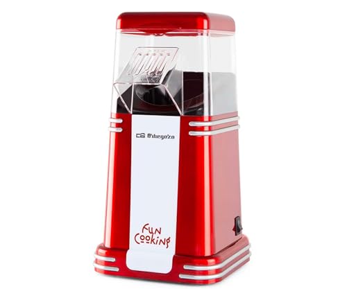 Orbegozo PA 4350 - Palomitero vintage, cocina sana sin aceite, palomitas en 3 minutos, fácil de usar, 1200 W