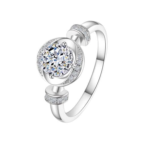 Bague en moissanite coupe ronde pour briller lors de vos fêtes