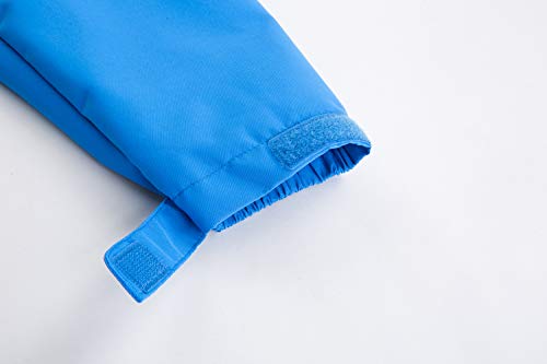 Loktarc Toddler Boys Girls Color Block Rain Jacket Lightweight Waterproof Raincoat Outdoor Windbreaker Blue 4-5 Years/Size 110 #TOP4