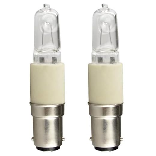 NCC-Licht 2 x Eco Leuchtmittel Röhre 60W B15d klar, Ø13x70mm, stufenlos dimmbar, kompatibel mit Halolux Ceram 64406