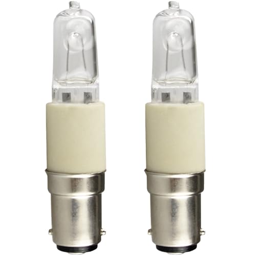 NCC-Licht 2 x Eco Leuchtmittel Röhre 100W B15d klar Ø13x80mm stufenlos dimmbar kompatibel mit Halolux Ceram 64496