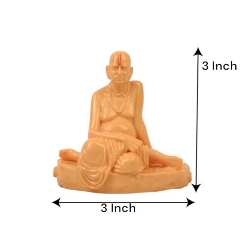 Image of KariGhar Swami Samarth Idol Perfect for Car Dashboard and House Warming 2.5 inch