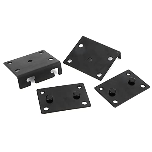 YUYTE Soporte de Bisagra de Riel de Cama de Hierro - Conector de Muebles para Cabeceros, Estribos y Proyectos de Bricolaje