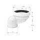 Hsthe Sea Toilet Connection Set, Offset Toilet Connection Pipe: 100 mm Toilet Pan Connection Pipe Plastic Toilet Connector Connector Toilet Pipe Nozzle Drain Straight Eccentric