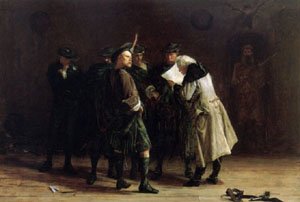 Peinture à l'huile John Pettie Jacobites grand format 36x48 pouces pour salon