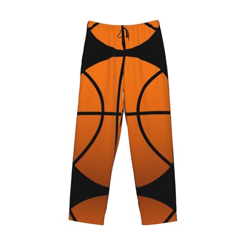 Basketball Print Men Relaxation Pajama Pants Soft Lightweight Lounge Bottoms With Drawstring Pants4