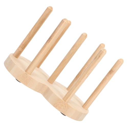 Organisateur de tasses en bois beige FUOYLOO, porte-gobelet pratique pour comptoir et pique-nique