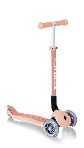 GLOBBER GO-UP Foldable Plus ECO - 3 in 1 Dreirad, Laufrad und Scooter, 120/80 mm, 3-r&auml;drig, h&ouml;henverstellbar, apricot
