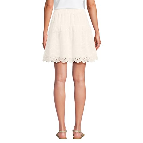 Lands' End Women's Smocked Waist Mini Skirt2