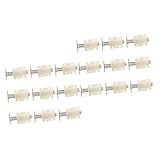 Tofficu 2 Ensembles Dispositif D'auto-chargement Magnétique Porte Plus Proche Armoire Fermer L'adaptateur Matériel De Meubles Fermer Le Registre Plastique Blanche 10 Pièces * 2