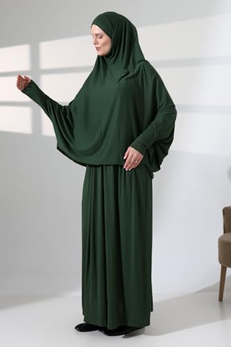 Image of Muslim Dresses for Women, Two-Piece Long Sleeve Islamic Prayer Dress, Hijab