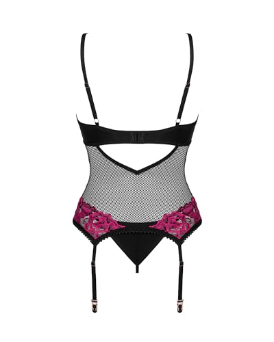 Ensemble Rosenty pour vos soirées romantiques en haut et string noir