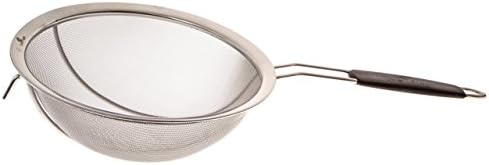 LiveFresh Large Stainless Steel Fine Mesh Strainer with Reinforced Frame and Sturdy Rubber Handle Grip - Designed for Chefs and Commercial Kitchens & Perfect for Your Home - 9 Inch / 23 cm Diameter