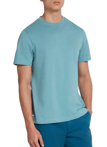 Image of Farah 'Danny' Basic Short Sleeve T-Shirt Regular Fit (Brook Blue) XXL