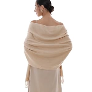 RIIQIICHY Winter Scarfs for Women Pashmina Shawls Wraps for Evening Dresses Large Warm Soft Scarves