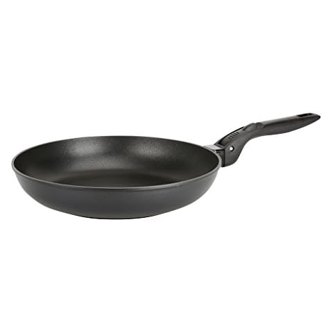 Crealys 520035 Frying Pan, Cast Iron, Black, 5.8 x 28.7 x 48.5 cm Cover