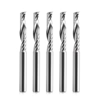 EU_HOZLY 4mm Schaft, 4mm Schnittdurchmesser, 22 mm Nutenlänge, 1 Nutenschaftfräser, CNC Spiralfräser, Upcut-Schneidwerkzeug für Acryl, PVC, ABS, Sperrholz, 5 Stück