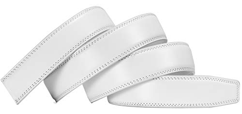 Image of CHAOREN Ratchet Belt Replacement Strap 1 3 /8 inch, Leather Belt Strap for 40MM Slide Click Buckle