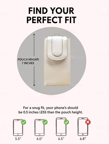 Image of Tickles Pouch Case for All Cellular Phones 6 Inches and Below(Cloth /Gold) Size: 6 Inches