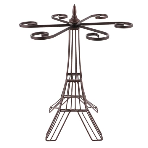 DIKACA Soporte para Copas de Vino Colgante de Hierro con Diseño Torre Eiffel Estante Exhibidor Resistente y Práctico para Almacenamiento y Secado de Vasos Grandes Hogar Color Aleatorio