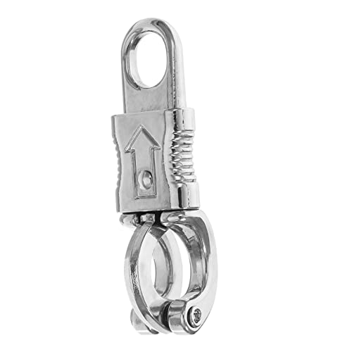 VILLFUL Equestrian Hook Carabiner Swivel Hooks Hanging Buckle Flexible Snap Hook Grappling Snap for Fixed-Eye Quick Ties Br Rotating Snap Hook Pin Riding Supply Mug Silver Zinc Alloy