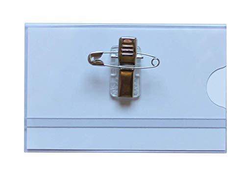 Seco Lot de 25 badges à clip et épingle 90 x 55 mm Cover
