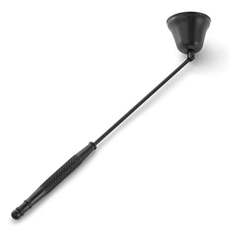 LDAOS Candle Snuffer, Candle Snuffers Wick Snuffer Candle Accessory, Extinguish Candle Flame Safely with Long Handle Putting Out Fire (Black) Cover