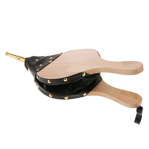 Blasebalg-Luftpumpe Für Den Kamin – Luftgebläse Aus Holz Im Vintage-Stil, Glutanzünder Für Holzbrenner, Robuste Bauweise, Rustikale Holzmaserung | Rauchfreies Feuerunterstützungszubehör Für Holzofenka