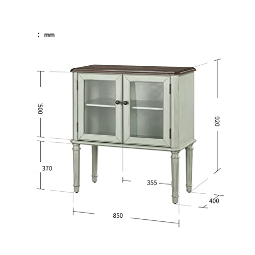 TOMYEUS Anrichte Sideboard Weinkabinett Retro Wohnzimmerregal Küche High Cabinet Locker Integriert aparadores para Salon (Color : Green) 4 TOMYEUS Anrichte Sideboard Weinkabinett Retro Wohnzimmerregal Küche High Cabinet Locker Integriert aparadores para Salon (Color : Green)