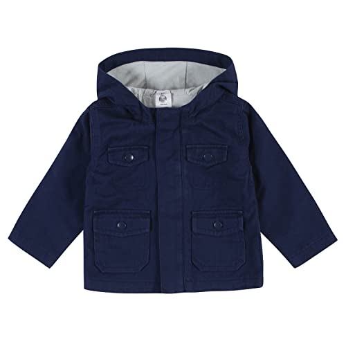 Image of Gerber Baby Hooded Cotton Twill Utility Jacket (Infant Toddler)