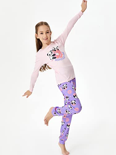 Sleepover Pajama Set for Girls Tie Dye Cotton Snug-fit Long Sleeve PJ Size 4T-144