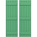 Ekena Millwork ARW401BB518X76LPH Americraft Five 3 Exterior Real Wood Joined Board-n-Batten Shutters (Per Pair), 17 1/2"W x 76"H, Lily Pads