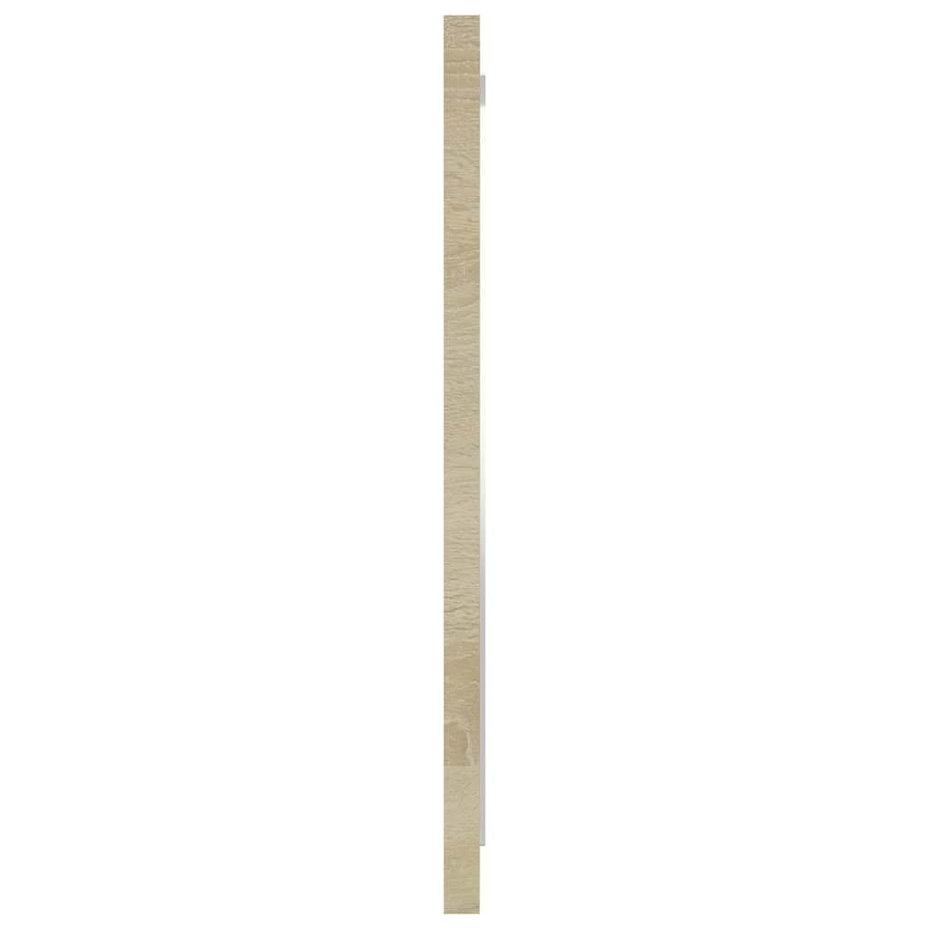 Lustro łazienkowe z dębu Sonoma z materiału drewnopochodnego i akrylu, 40 x 1,5 x 37 cm, wiszące lustro do łazienki, toalety dla gości, z półką, nowoczesny organizer na umywalkę z miejscem do