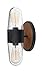 Maxim 30012CDAPBK Lido Rustic Seedy Glass Wall Sconce, 2-Light 120 Watts, 15"H x 5"W, Antique Pecan/Black