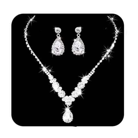 Ushiny Parure de mariage en argent et cristal Cover