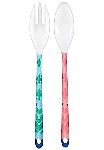 Amscan Melamine Boho Vibes Salad Servers Spoon, 24 cm (Pack of 2)