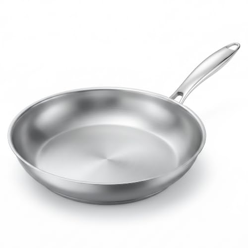 Stlonsge 9.5-Inch Tri-Ply Base Stainless Steel Frying Pan - image 1