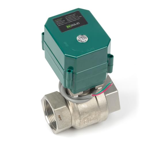 U.S. Solid 1-1/2” Motorized Ball Valve - NSF Certified 304SS Electric Ball Valve with Full Port, 9-24V AC/DC, 2-wire Auto Return, Normally Closed by U.S. Solid - Image 2