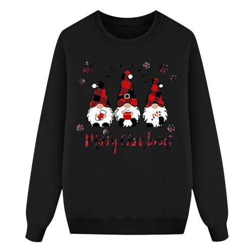 Sweat à manches longues imprimé de Noël le cadeau idéal en tenue parent-enfant style papa noir