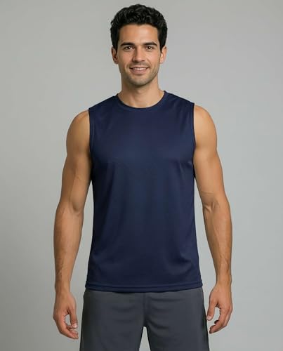 Image of Real Essentials: Men's Dry Fit Tank Tops Sleeveless Workout Shirts Moisture-Wicking Muscle Tank Gym Running (Big & Tall)